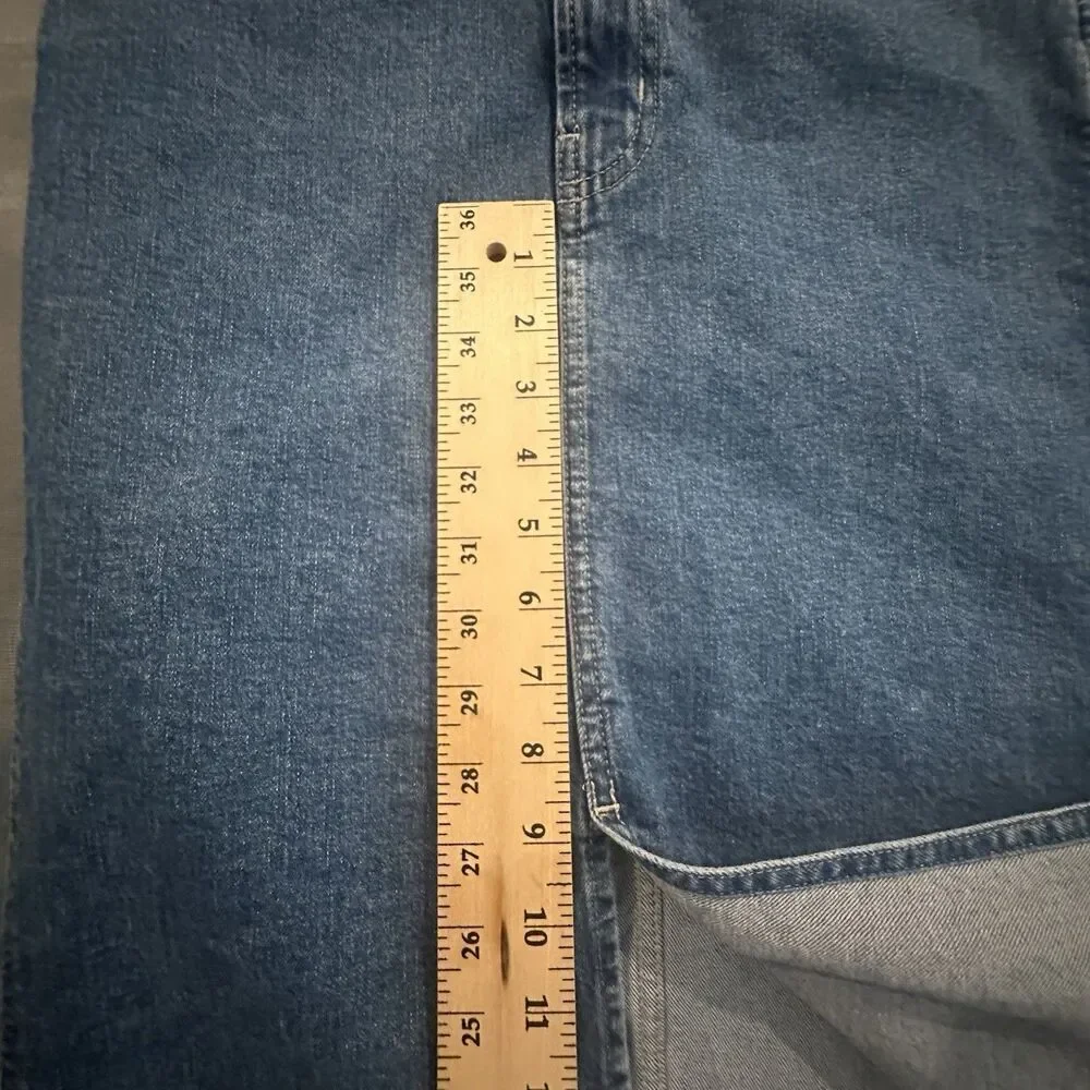 Gap Denim Midi Pencil Skirt Women's 4/27 Knee Length 5 Pocket Preppy Y2K